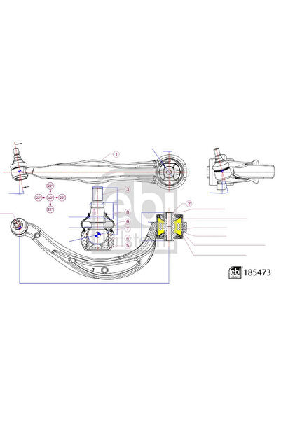 FEBI BILSTEIN Brat Suspensie Roata Axa Fata Stanga Audi Q5