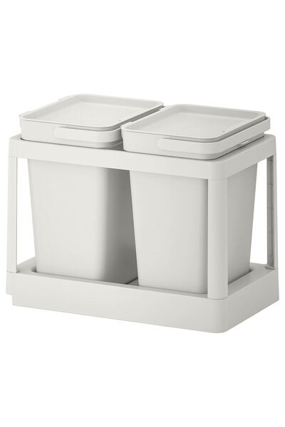 hobiurun Çöp ayırma çözümü, beyaz-açık gri, 20 lt