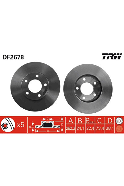 TRW Disc Frana Chrysler Caravan/Prowler/Voyager / Grand Voyager 3 Dodge Caravan