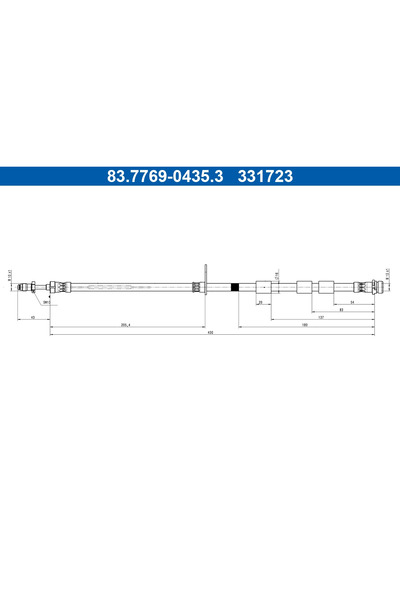 Ate Спирачен маркуч за Ford Ecosport