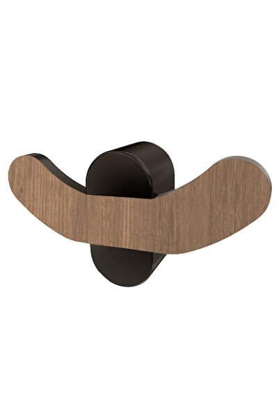 Other Cuier dublu Bergen, negru/lemn