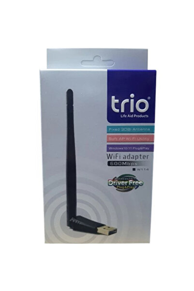 Trio W114 600 Mbps Yüksek Hızlı USB Wifi Dongle Wifi Adaptörü Kablosuz