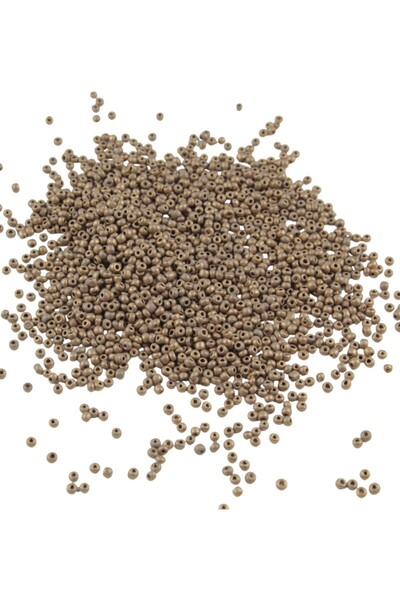 Serhat Aksesuar ve El İşçilik 08 خرز برونزي معدني مطفي بلون رملي 3 مم (90 جرام)