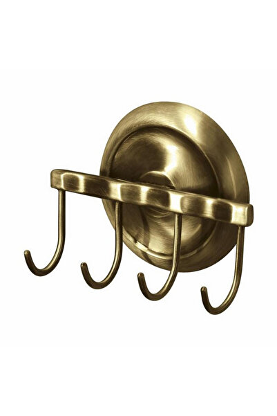 Other Suport de haine cvadruplu Deco, alamă antică