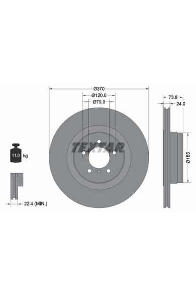 TEXTAR Disc Frana Bmw 7