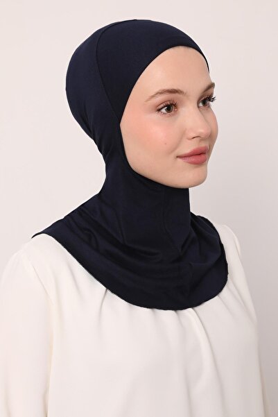 Levidor Navy Blue Hijabchi Neck Collar Bonnet