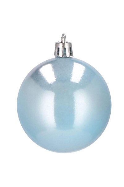 SERSIMO Christmas bauble set, 30 pieces, 3 models, 4/5/6cm, light blue