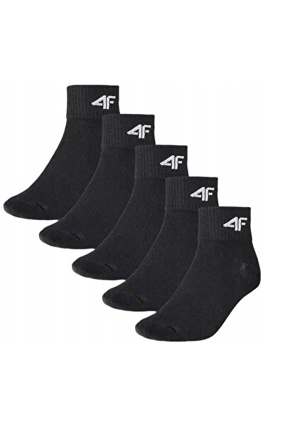 4F Set of 5-pair unisex children's socks U295 for ankle black 35/37 EU