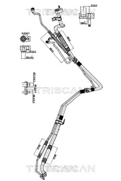 TRISCAN Conducta Presiune Variabila Aer Conditionat Ford Transit Custom V362 ...