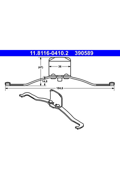 Ate Arc Etrier Frana Audi A3/Tt Saab 9-3 2000-2015