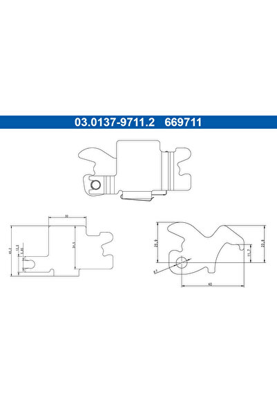 Ate Set Accesorii Saboti Frana Parcare Vw Crafter Bus/Crafter Caroserie/Craft...