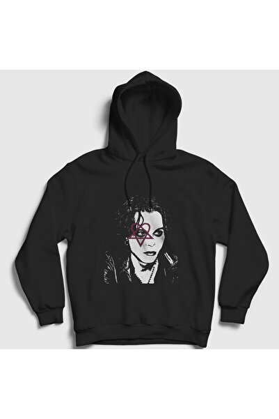 Presmono سويت شيرت بقلنسوة باللون الأسود للجنسين من Poster Ville Valo Him 579547tt