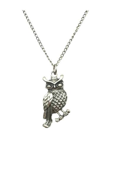 Herşey Nota Unisex Necklace with Embroidered Minimal Owl Figure – Elegant, Meaningful, and Suitable for Everyday Use Design