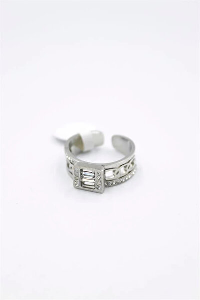 Royaleks خاتم ليتاتريند مكون من 6 أحجار - فضي