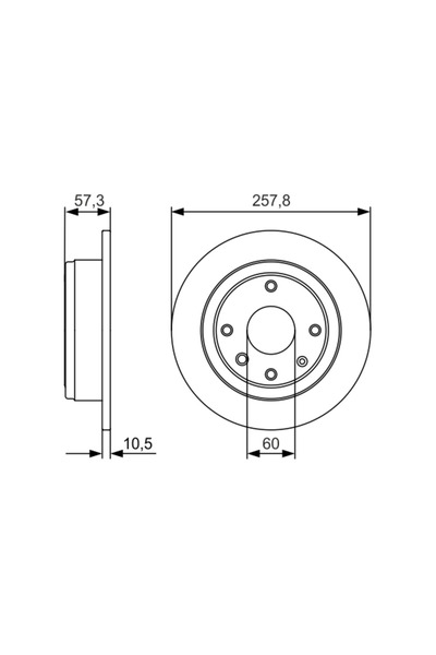 Bosch Disc Frana Chevrolet Lacetti/Nubira/Optra Daewoo Lacetti/Nubira