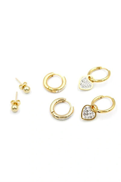 Litae Litaetrend Multi Heart Hoop Earrings - Gold