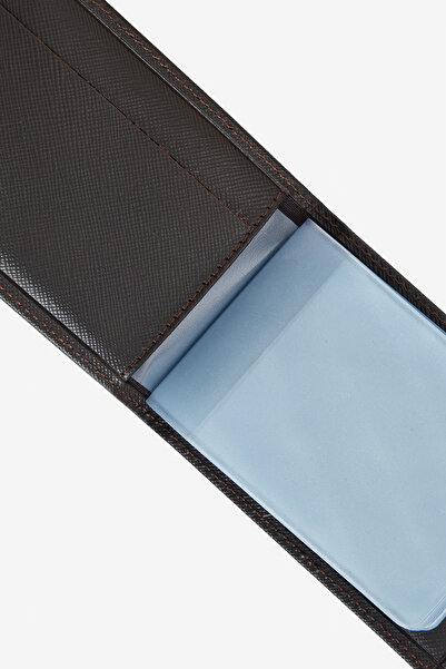 ALTINYILDIZ CLASSICS Men's Brown 100% Leather Card Holder