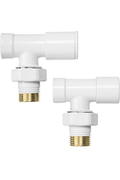 Other Set of 1/2" angle radiator valves, white