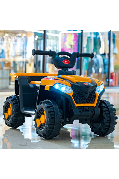 CAR Electric Motorcycle 6V Battery, 380 Motor with Music & Educational Lights 29-F103-ORANGE