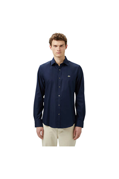 Lacoste Erkek Slim Fit Lacivert Gömlek CH0339.39L