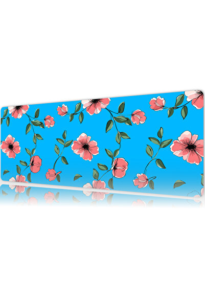 urzuva Blossom Sky Gaming Oyuncu MousePad 80x30 cm 3mm Mouse pad, Masaüstü Mat