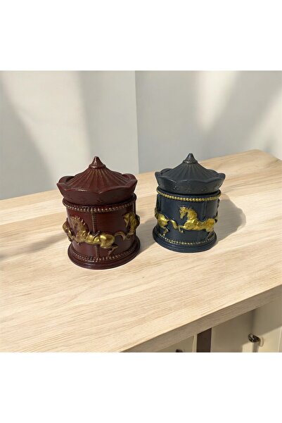 Lirya Dekor 2 li Baton Atlı Karınca Kapaklı Kutu Hediyelik Dekoratif