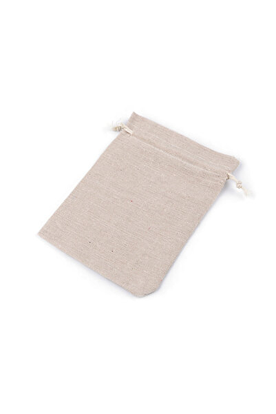 Crisalida Decorative cotton gift bag, 13 x 18 cm Dark ecru