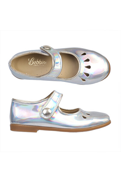 Bebbini Melissa-Special Day Silver Vegan Girls' Ballerinas