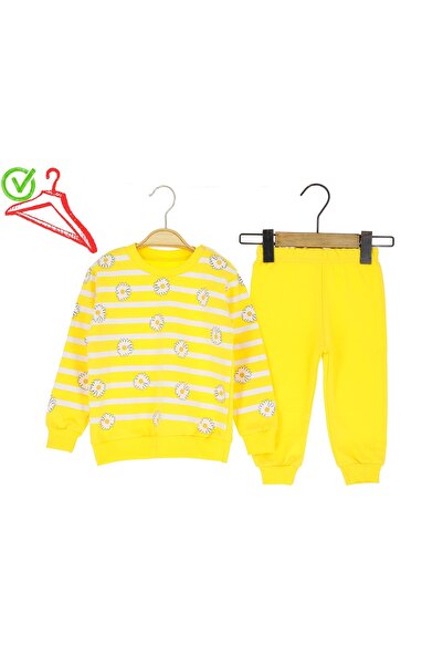 Atabay Kids طقم أطفال للبنات من أتاباي 192-10-25 مكون من قطعتين بنقشة مخططة و...