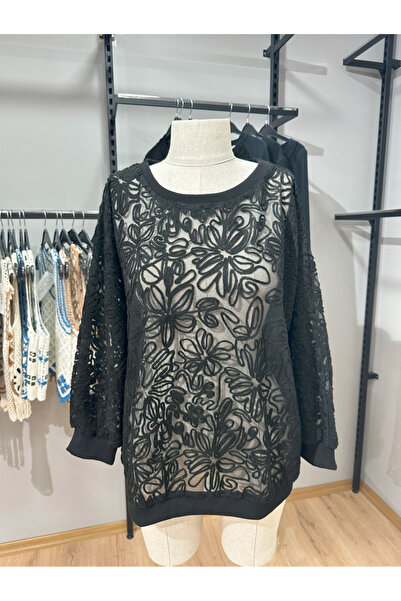 FioraWear Kadın Desenli Transparan Bluz