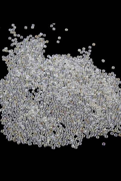 Serhat Aksesuar ve El İşçilik 08 خرز أبيض رملي شفاف 3 مم (90 جرام)