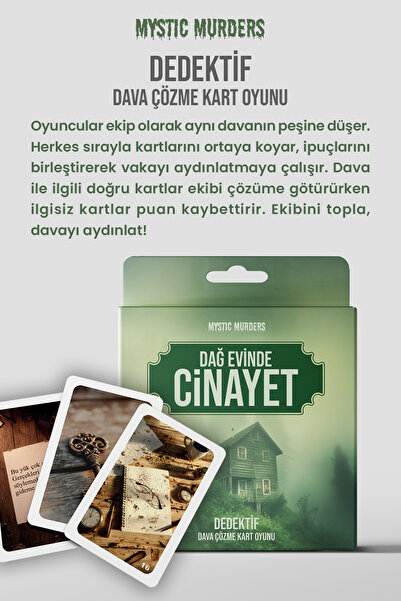 Planet Butik Mystic Murders Dedektif Kart Oyunu - Dağ Evinde Cinayet