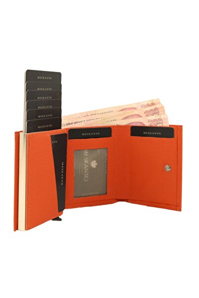 Meskanto Genuine Leather Mechanism Wallet