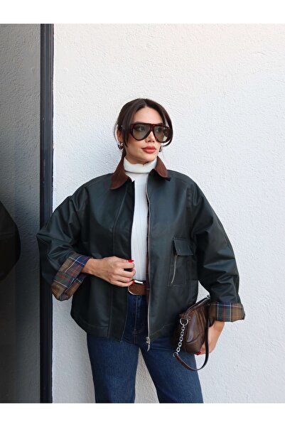 ESRAHELVACI Velvet Collar Pocket Detail Jacket