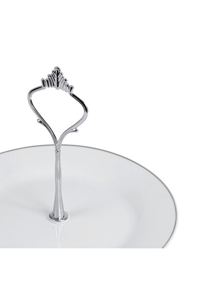 Flying Tiger Copenhagen Gümüş Detaylı 2 Katlı Servislik