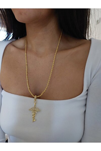 Histakı قلادة مفتاح بسلسلة طويلة ذهبية على شكل جناح ملاك