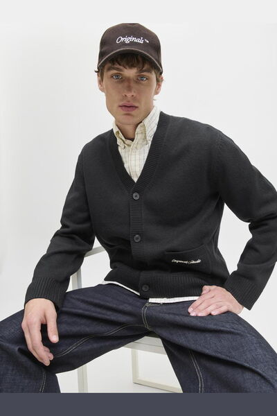 Jack & Jones Men's V-Neck Buttoned Sweater - Norrebro