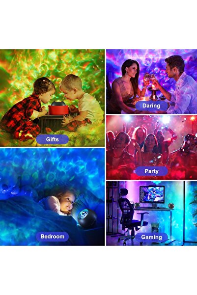 Generic Galaxy Projector Night Light | Bluetooth Music, Adjustable Colors/Brightness, Remote