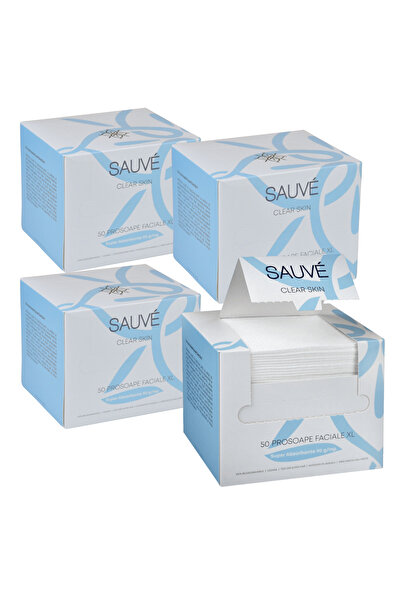 Sauvé Prosoape faciale Clear Skin super absorbante de unică folosință din vis...