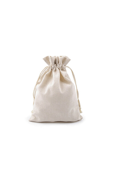 Crisalida Decorative cotton gift bag, 13 x 18 cm Light ecru