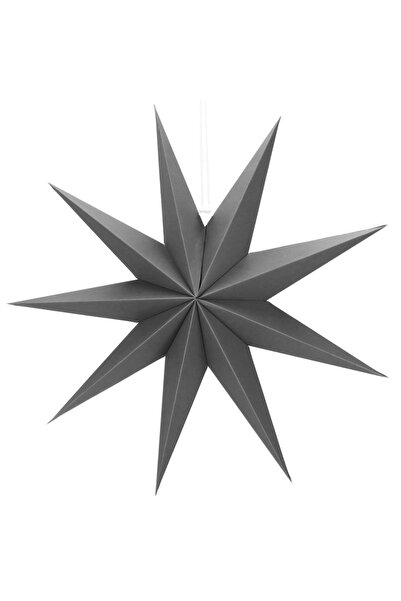 SERSIMO Stea decorativă din hârtie 3D, cu 9 colțuri, 60 cm, argintie