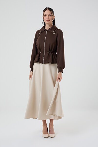 Jupe Women's Double Collar Detailed Short Cap 9271