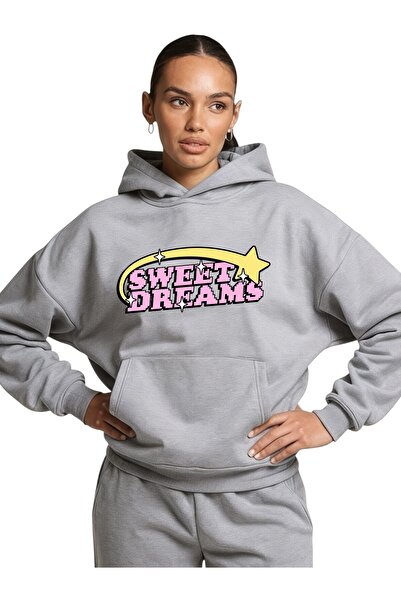 ArtYus سويت شيرت بقلنسوة كبير الحجم من القطن مطبوع عليه ألوان خاصة للجنسين من...