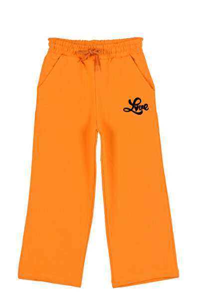 ALG بنطلون رياضي للفتيات بخصر مطاطي وتفاصيل مطرزة