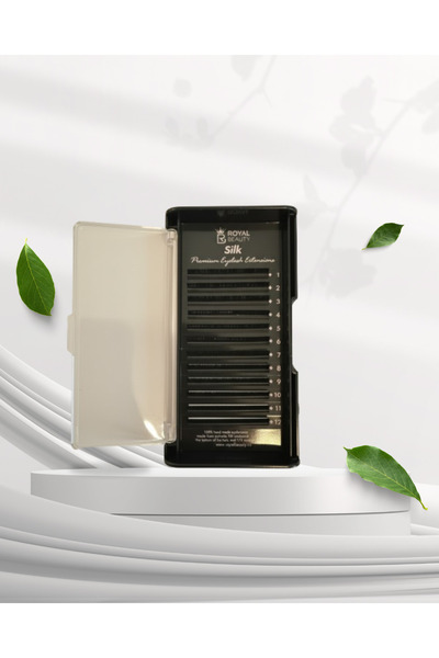 Royal Premium Silk Eyelash Extensions, Individual, CC Curvature, Thickness 0.12 mm, Length 12 mm