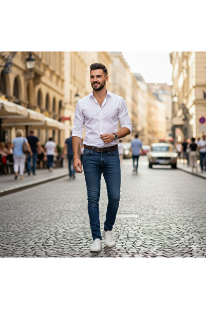 Fine Touch Slim Fit 100% Cotton Men's Shirt – Stylish and Comfortable