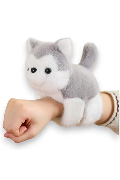 SELAY TOYS 25 cm Slap Husky Gri Renk Peluş