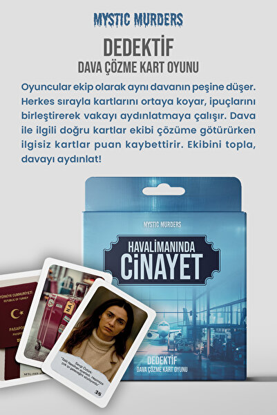Planet Butik Mystic Murders Dedektif Kart Oyunu - Havalimanında Cinayet