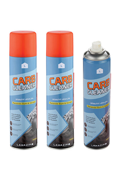 Lawazim Carb Cleaner Spray 3-Pack - Residue-Free Engine Cleaning Spray for Cars & Motorcycles