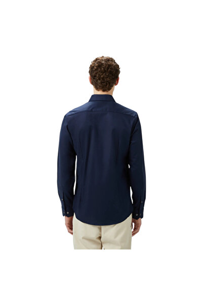 Lacoste Erkek Slim Fit Lacivert Gömlek CH0339.39L